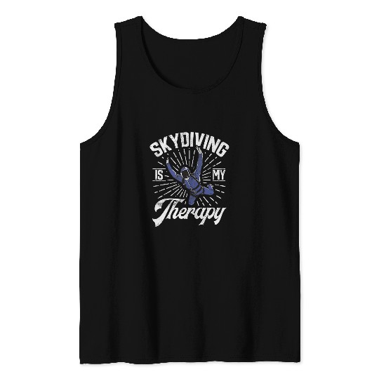 Skydiving Bucket List Parachute Airplane Jumper Paragliding 2 Tank Tops