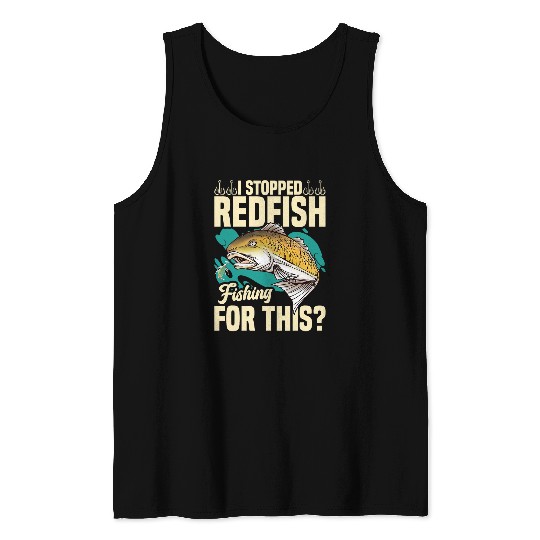 Redfish Fishing Accessories for Men Redfish Fisherman Tank Tops