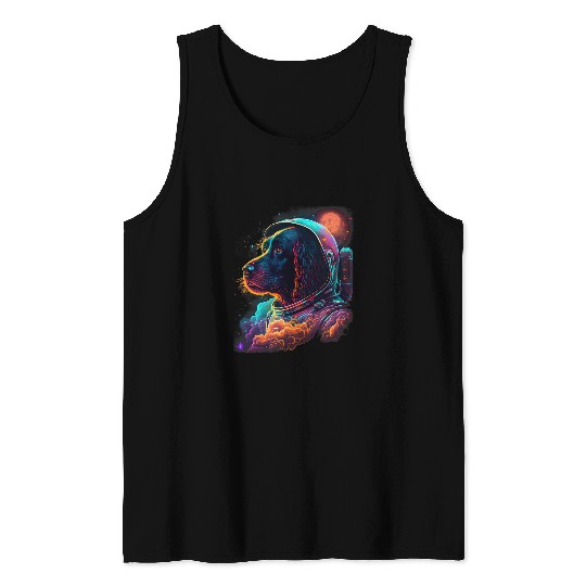 Astronauts Gordon Setter dog Space Galaxy Tank Tops