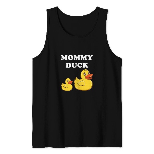 Duck Pet Mommy Duck Cute Duck Mom Yellow Rubber Ducky 3 Tank Tops