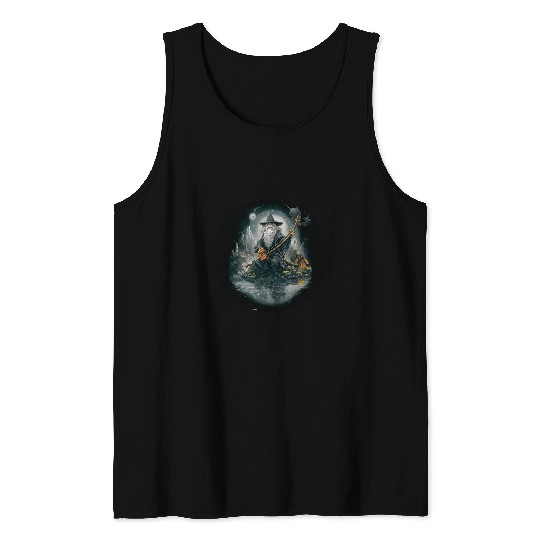 Nordic Wizard T Gnome Fishing T Enchanted Forest Accessory Tank Tops