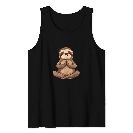 Sloth Pet Meditation Zen Buddha Hindu Buddhist Spiritual Yoga 2 Tank Tops
