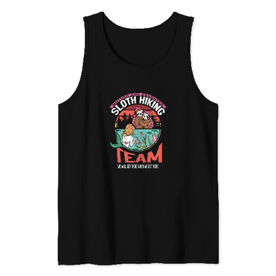 Sloth Pet Hiking Team Mother And Daughter Mermaid Retro Tank Tops