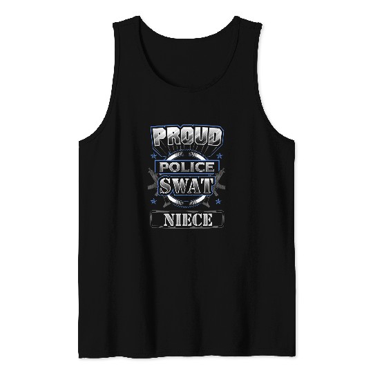 Proud Police SWAT Niece Graphic Tank Tops
