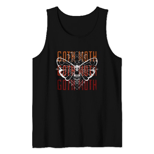 Tattoo motif Independent moth Goth Tank Tops