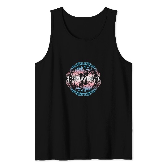 Dragon Pet Transgender Yin Yang Dragon Transgender Pride LGBTQ Tank Tops