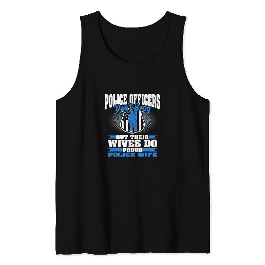Thin Blue Line Police Officers Dont Brag Proud Police Wife Tank Tops