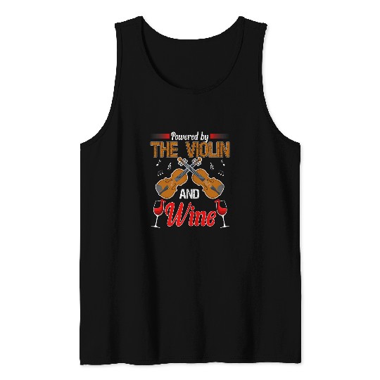 Wines Fun Violin Funny Wines Lover Violinist Violin Player Tank Tops