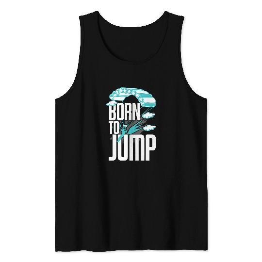 Skydiver Skydive Jumping Parachute Base Jump Skydiving 1 Tank Tops
