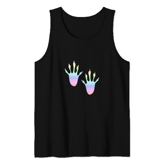 Squirrel Pet Pastel Rainbow Squirrel Paws Hands Tank Tops