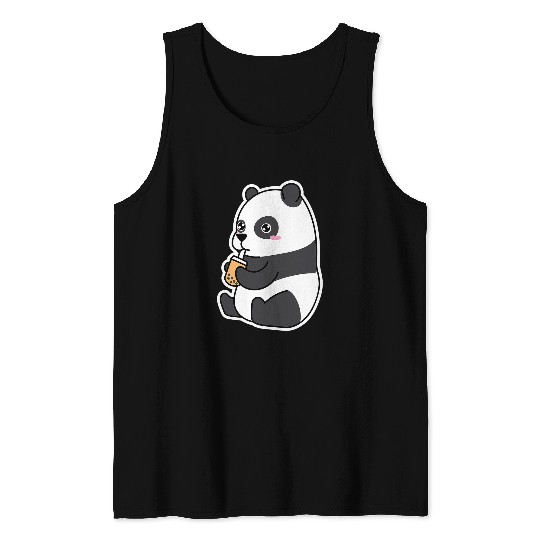 Panda Pet Boba Milk Tea Funny Bubble Tea Lover JT Tank Tops