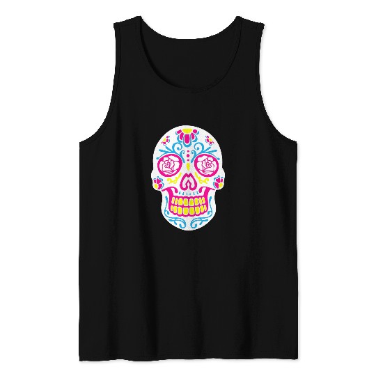 Sugar Skull Funny Calavera Day Of The Deads Cool Gift Tank Tops