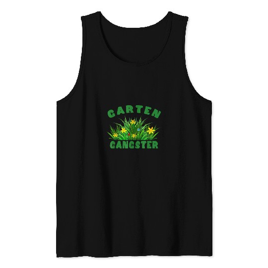 Mens Gardener Buddel Hobby Gardener Retro vintages Garden Gangster Tank Tops