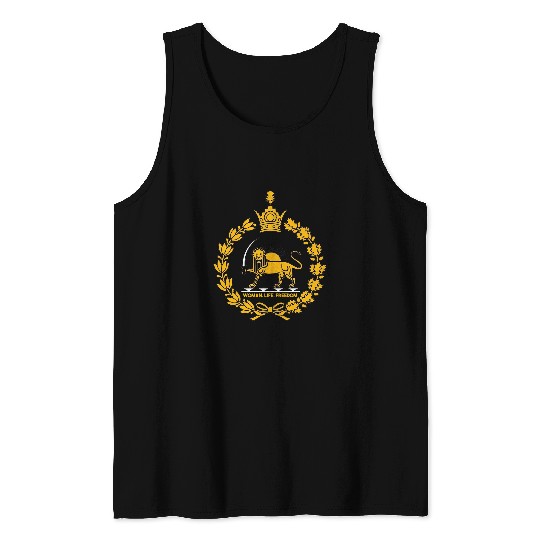Lion Pet Woman Life Freedom Iran Flag Lion Sun Shiro Khorshid 1 Tank Tops
