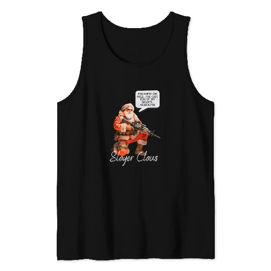 Kris Kringle Festive Hunting xmass Santa Claus camo holidays Tank Tops