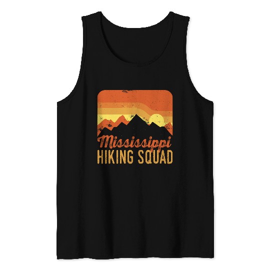 Mississippi Hiking Squad Hiker Enthusiast National Parks Tank Tops