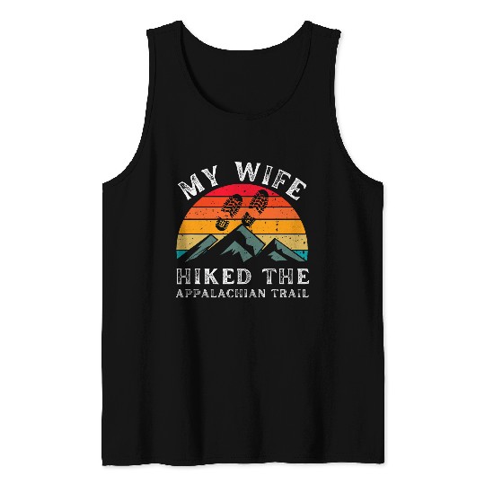 Mens My Wife Hiked The Appalachian Trail Saying Tank Tops