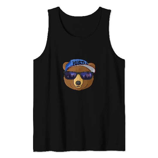 Bear Pet Hip Hop Teddy Bear Gangster Rap Music Dope Swag Hustle Tank Tops