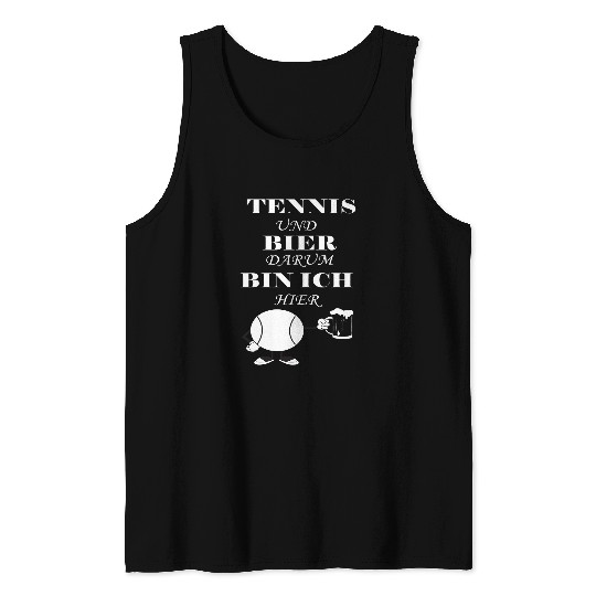 Tennis and Beer Gift Belly Chopper Beer Tag 1 Tank Tops