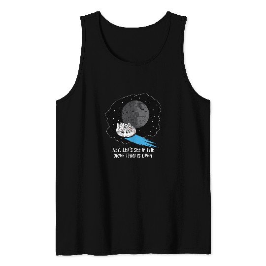 Star Wars Millennium Falcon Death Star Drive Thru Funny Tank Tops