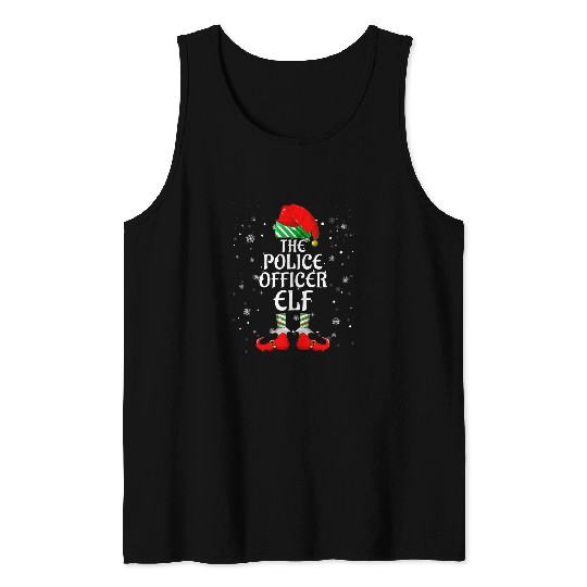 Police Job The Police Officer Elf Family Matching Group Christmas Tank Tops
