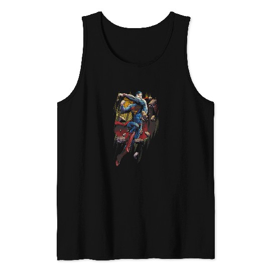 Superman Flying Determination Tank Tops