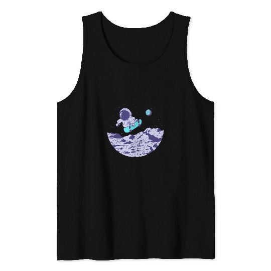 Space Astronaut Fahrt Skateboard Tank Tops