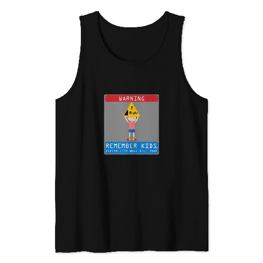 Electrical Remember Kids Electricity Will Kill You 2 Electrician Tank Tops