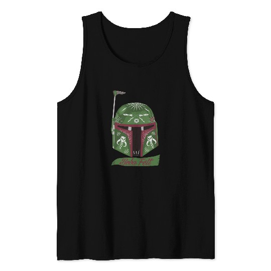 Star Wars Boba Fett Tattoo Helmet Tank Tops