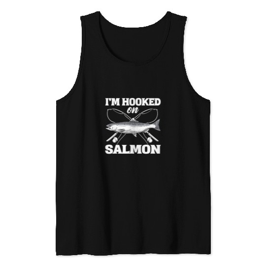 Salmon Fishing Wisconsin Salmon Fishing Rod and Reel Combo Tank Tops