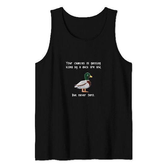 Duck Pet Never Zero Funny Cute Pet Mallard Duck Bird Farmer Tank Tops