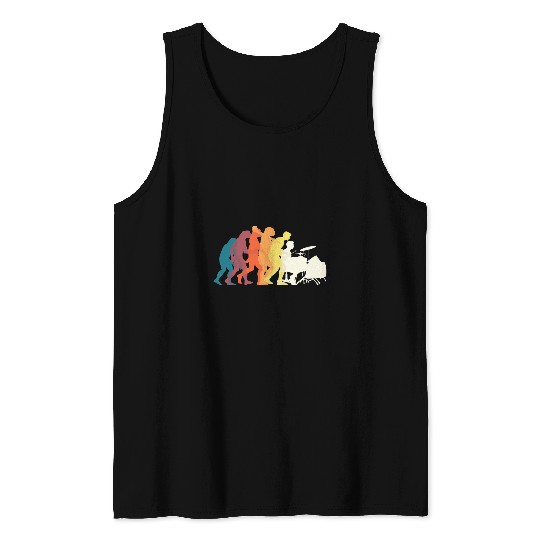 Drums Drummer Funny Drummer Gifts Drums Evolution Drums Tank Tops
