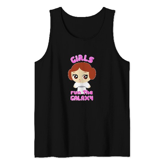 Star Wars Princess Leia Girls Run The Galaxy Cute Icon Tank Tops