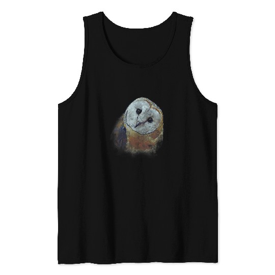 Owl Pet Barn Owl Painting Owl Art Tank Tops