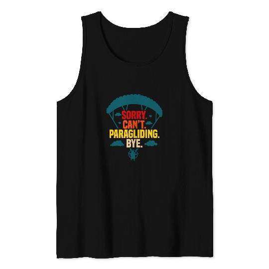 Paragliding Parachute Paragliders Paramotor Skydiving Tank Tops