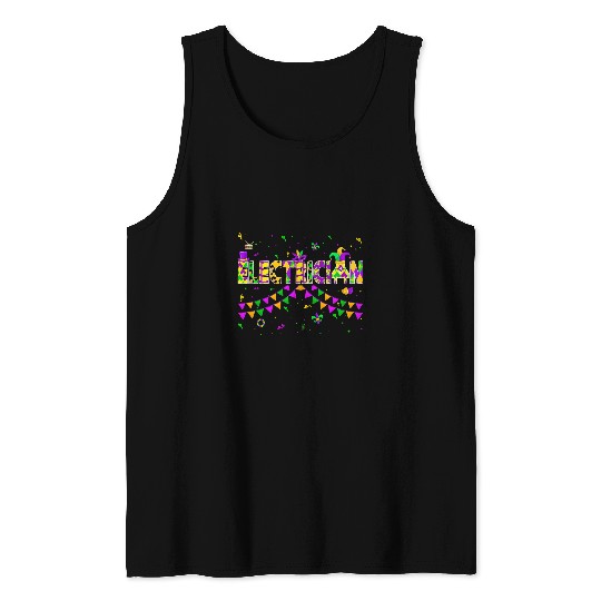 Electrical Mardi Gras Festival Parade New Orleans Electrician Tank Tops