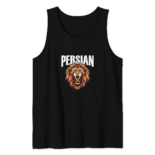 Lion Pet Persian Lion Iranian Symbol Iran Flag Persia Tank Tops