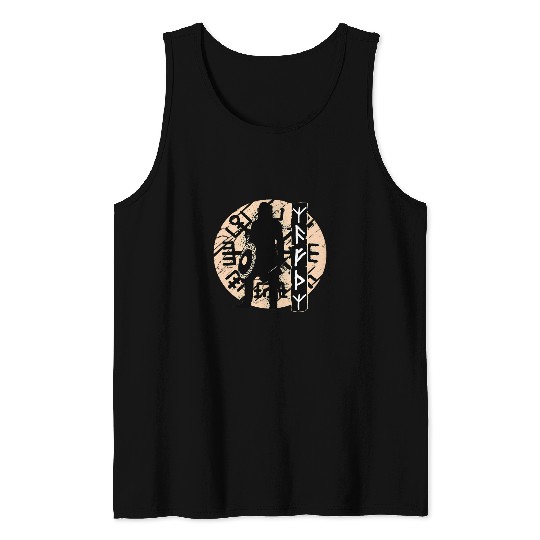 Viking Warrior Norse Runes for Gods Protection Odin Tyr Tank Tops