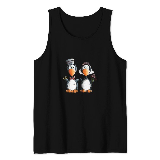 Penguin Pet Awesome Penguin Wedding For Bride And Groom Tank Tops