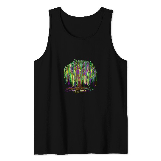 mardi gras tree beads new orleans 2024 watercolor festival 1 Tank Tops