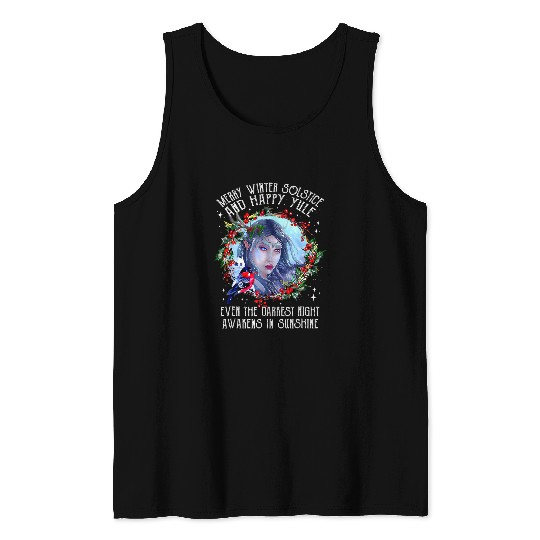 Merry Winter Solstice And Happy Yule Tank Tops