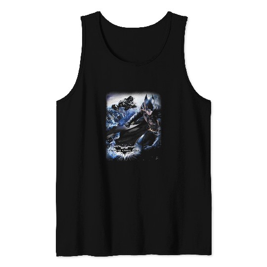 The Dark Knight Rises Batman The Bat Flying Over Gotham Tank Tops