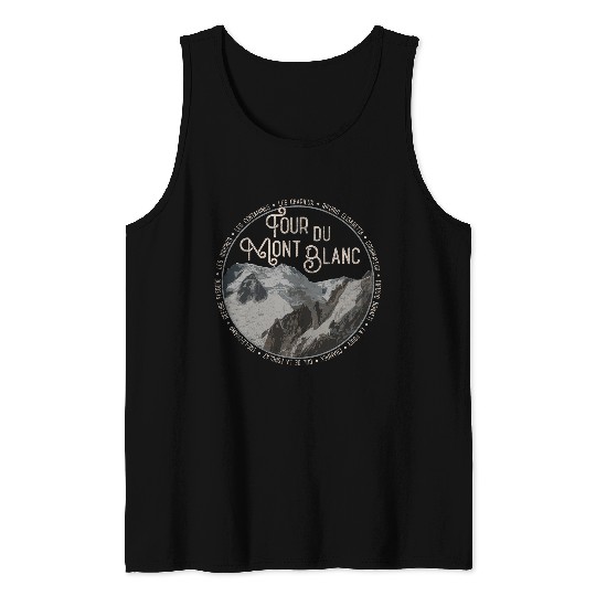 Tour du Mont Blanc Gear European Hiking Trail Souvenir Hiker Tank Tops