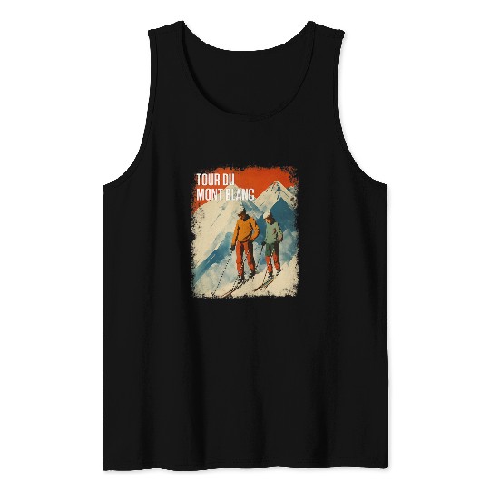 Tour Du Mont Blanc European Hiking Trail Chamonix vintages 4 Tank Tops