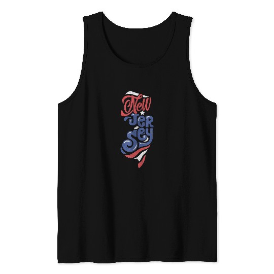 NJ New Jersey Garden State Pride East Coast Proud Jersean 7 Tank Tops