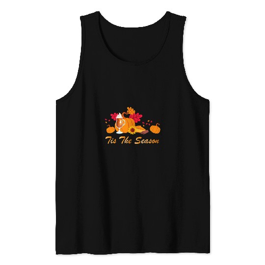 Coffee Fun Tis The Season Football Coffee Latte Leaves Hello Pumpkin 4 Tank Tops