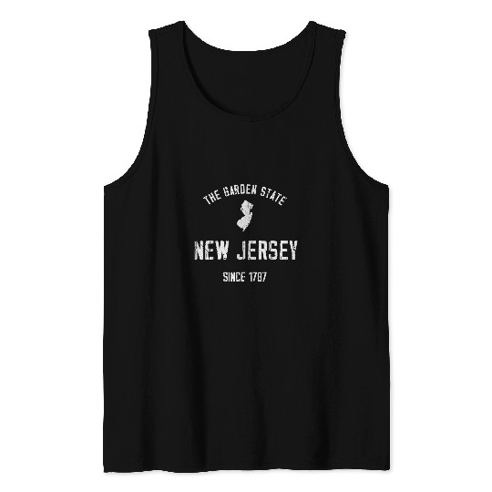 NJ New Jersey Garden State Pride East Coast Proud Jersean 9 Tank Tops