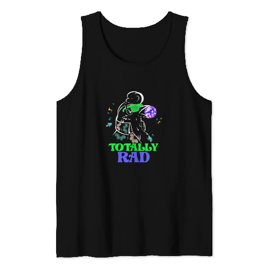 Totally Rad Retro Raven Disco 70s 80s Rock And Roll Tank Tops