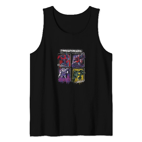 Transformers Classic Characters Graffiti Painted Walls Retro Tank Tops