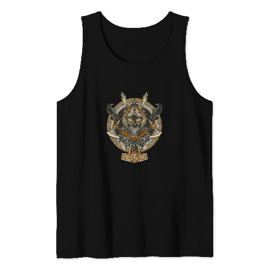 Viking Warrior Odin Viking Fighter Thor Wotan Walhalla 3 Tank Tops